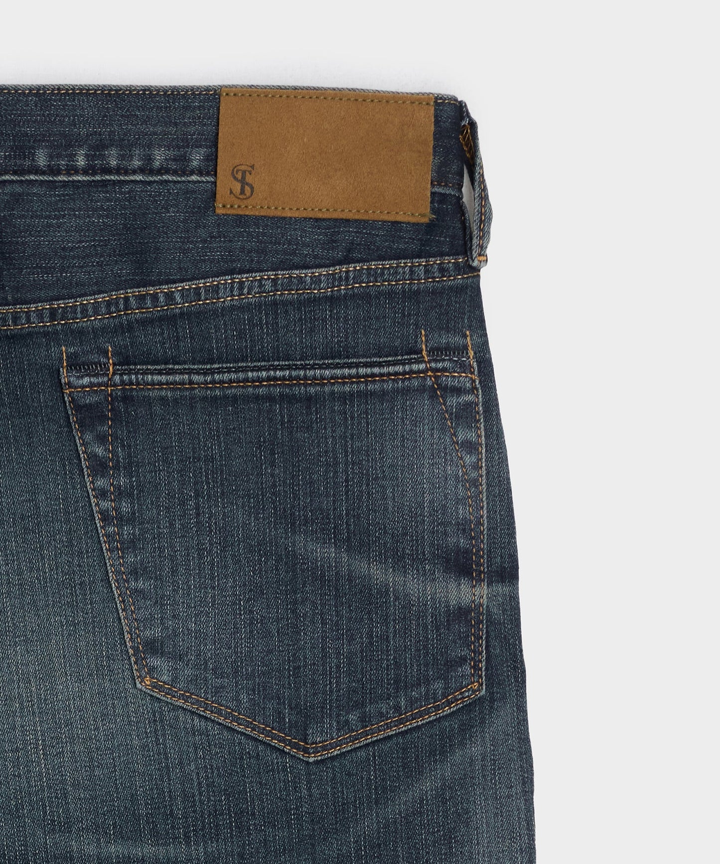 Todd Snyder Slim Fit Jean in Slub Worn Wash in Dark Indigo Dark Indigo