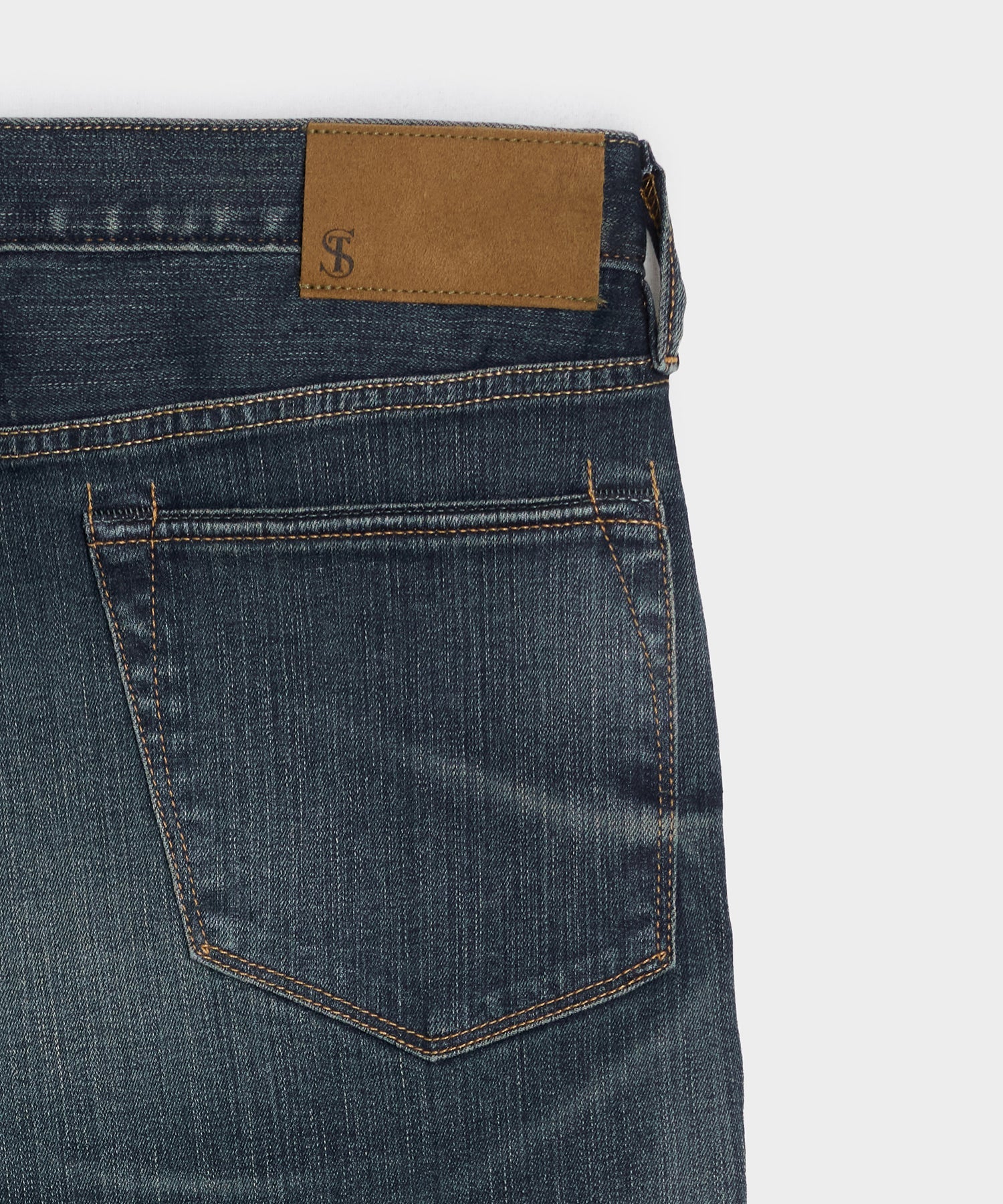 Todd Snyder Slim Fit Jean in Slub Worn Wash in Dark Indigo Dark Indigo