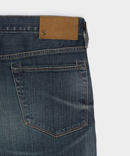 Todd Snyder Slim Fit Jean in Slub Worn Wash in Dark Indigo Dark Indigo