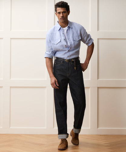 Todd Snyder Relaxed Summerweight Jean in Rinsed Indigo Rinsed Indigo