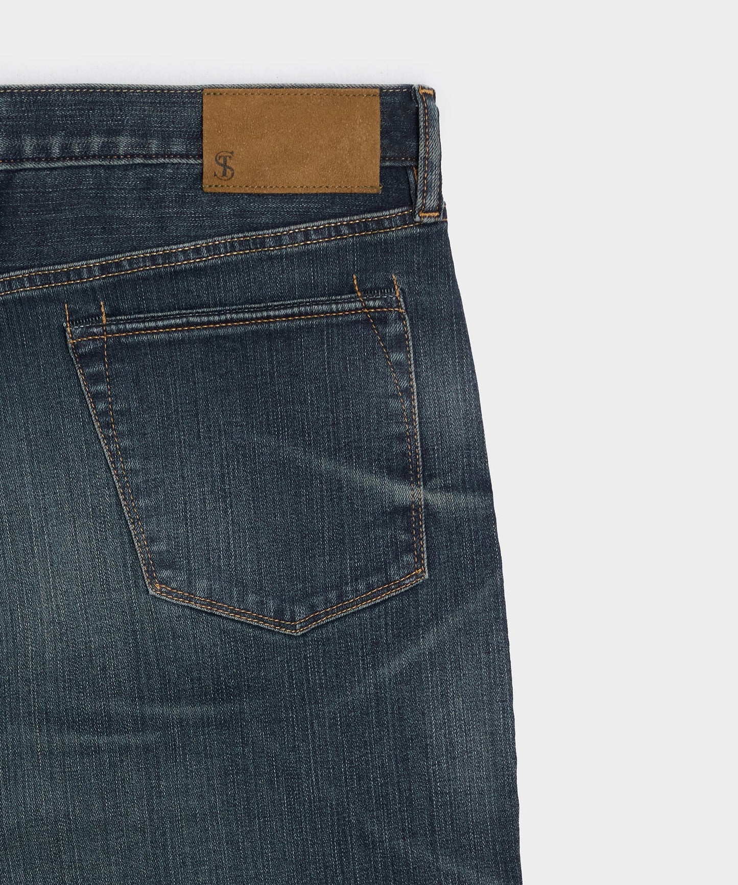Todd Snyder Straight Fit Jean in Slub Worn Wash in Dark Indigo Dark Indigo