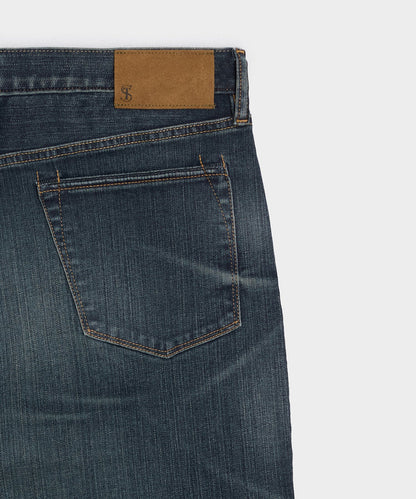 Todd Snyder Straight Fit Jean in Slub Worn Wash in Dark Indigo Dark Indigo