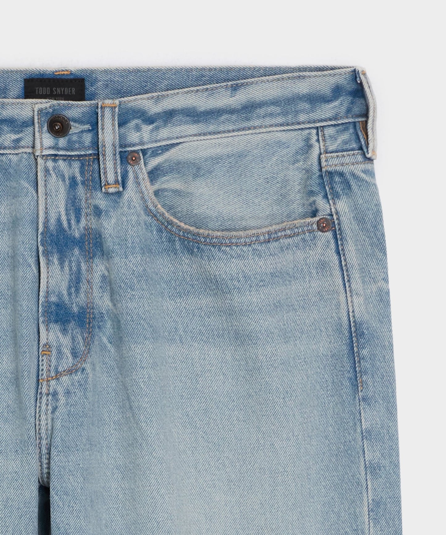 Todd Snyder Slim Fit Jean in Bleachout in Light Indigo Light Indigo