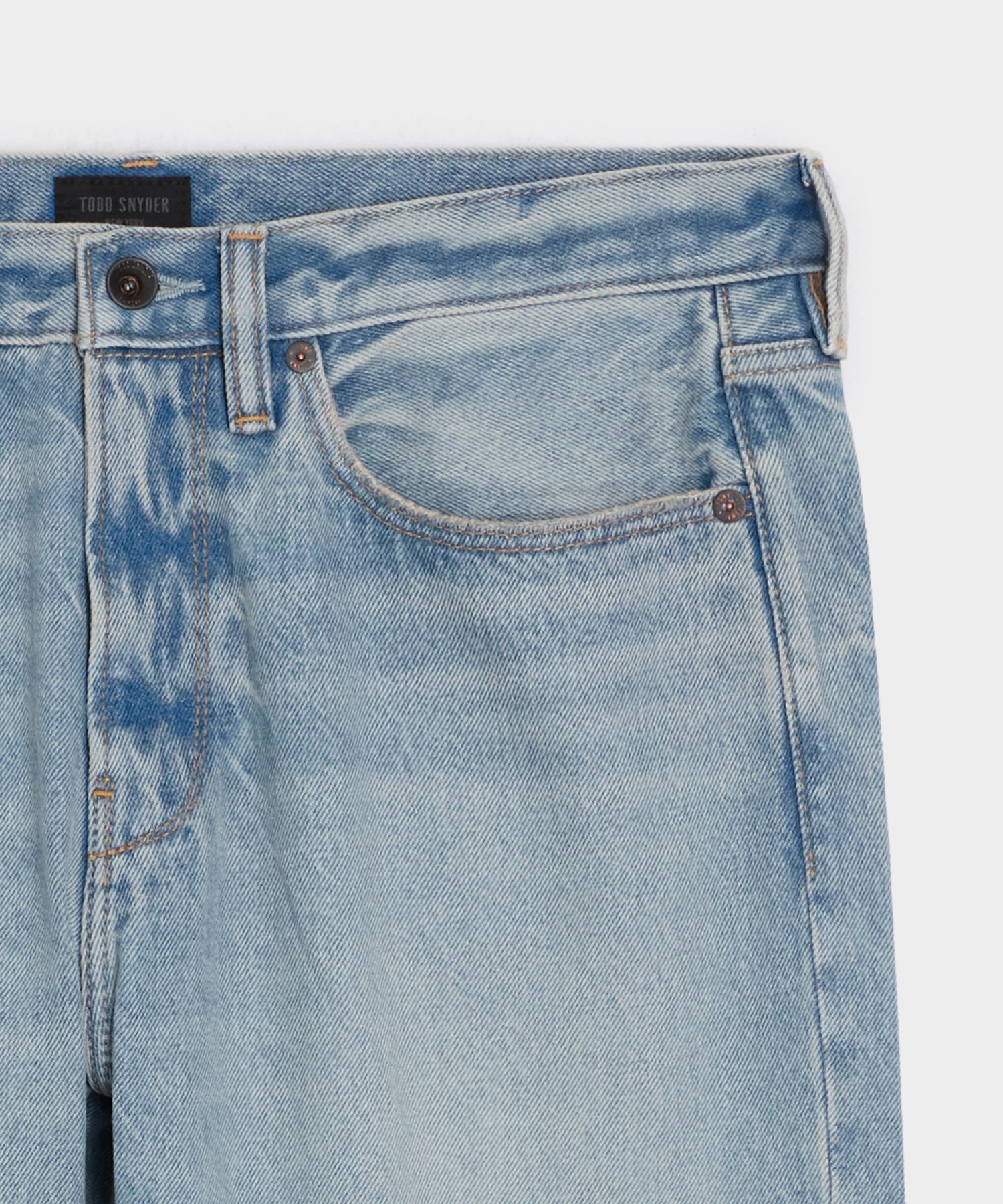 Todd Snyder Slim Fit Jean in Bleachout in Light Indigo Light Indigo