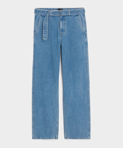 Todd Snyder Belted Denim Trouser in Light Indigo Light Indigo