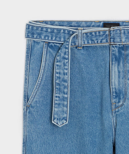 Todd Snyder Belted Denim Trouser in Light Indigo Light Indigo
