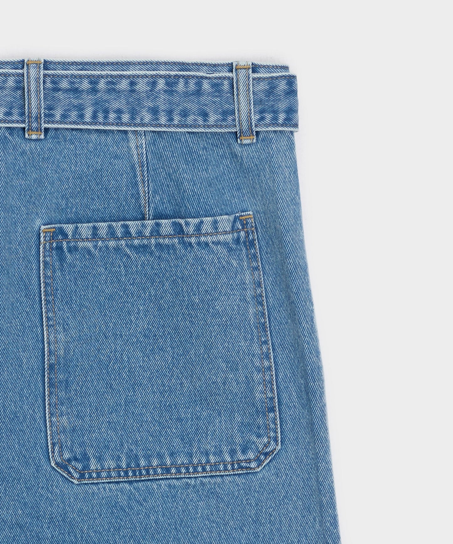 Todd Snyder Belted Denim Trouser in Light Indigo Light Indigo