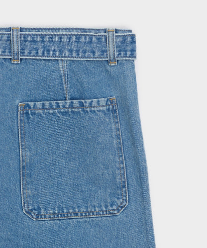 Todd Snyder Belted Denim Trouser in Light Indigo Light Indigo