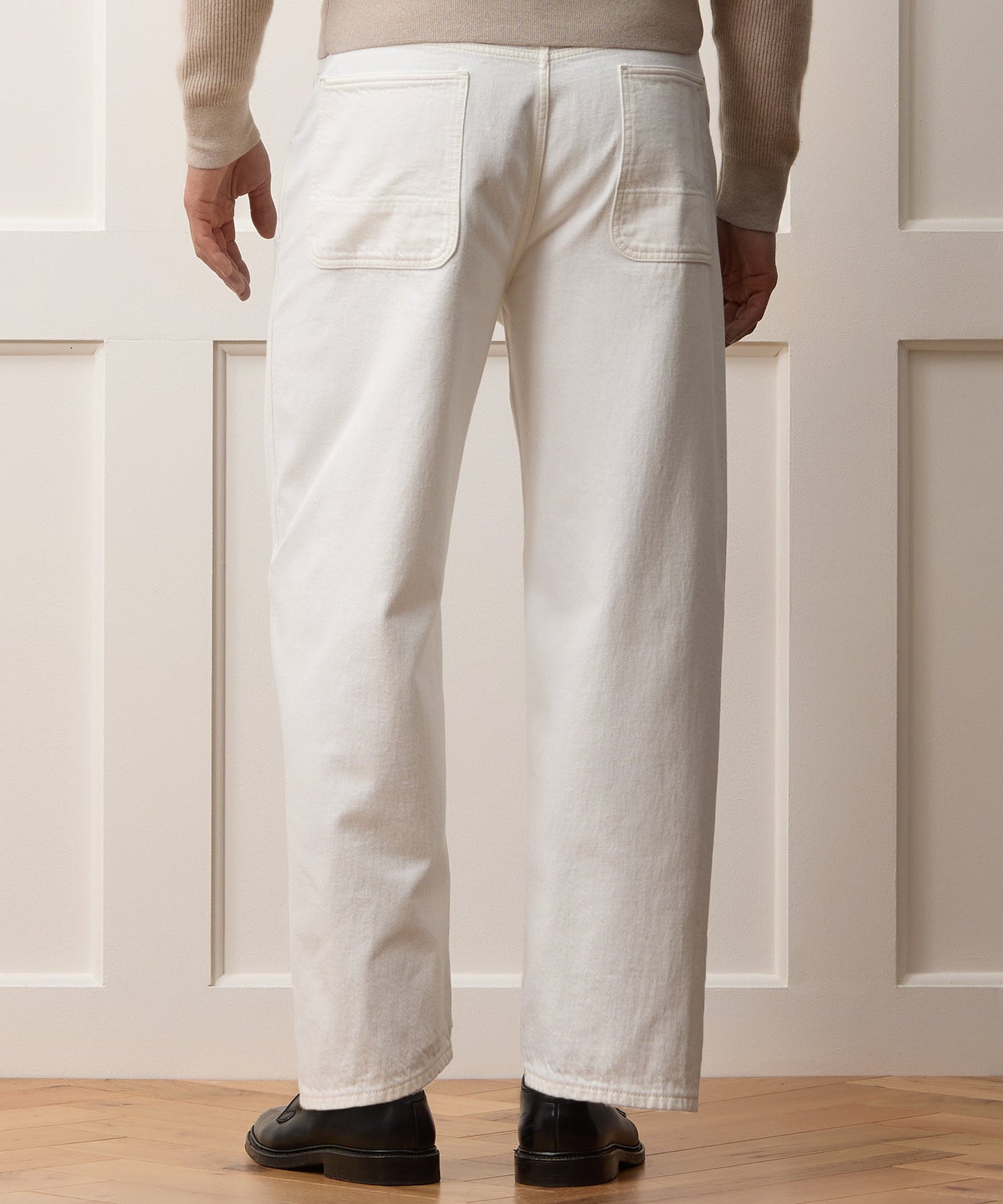 Todd Snyder Relaxed Barrel Jean in White White