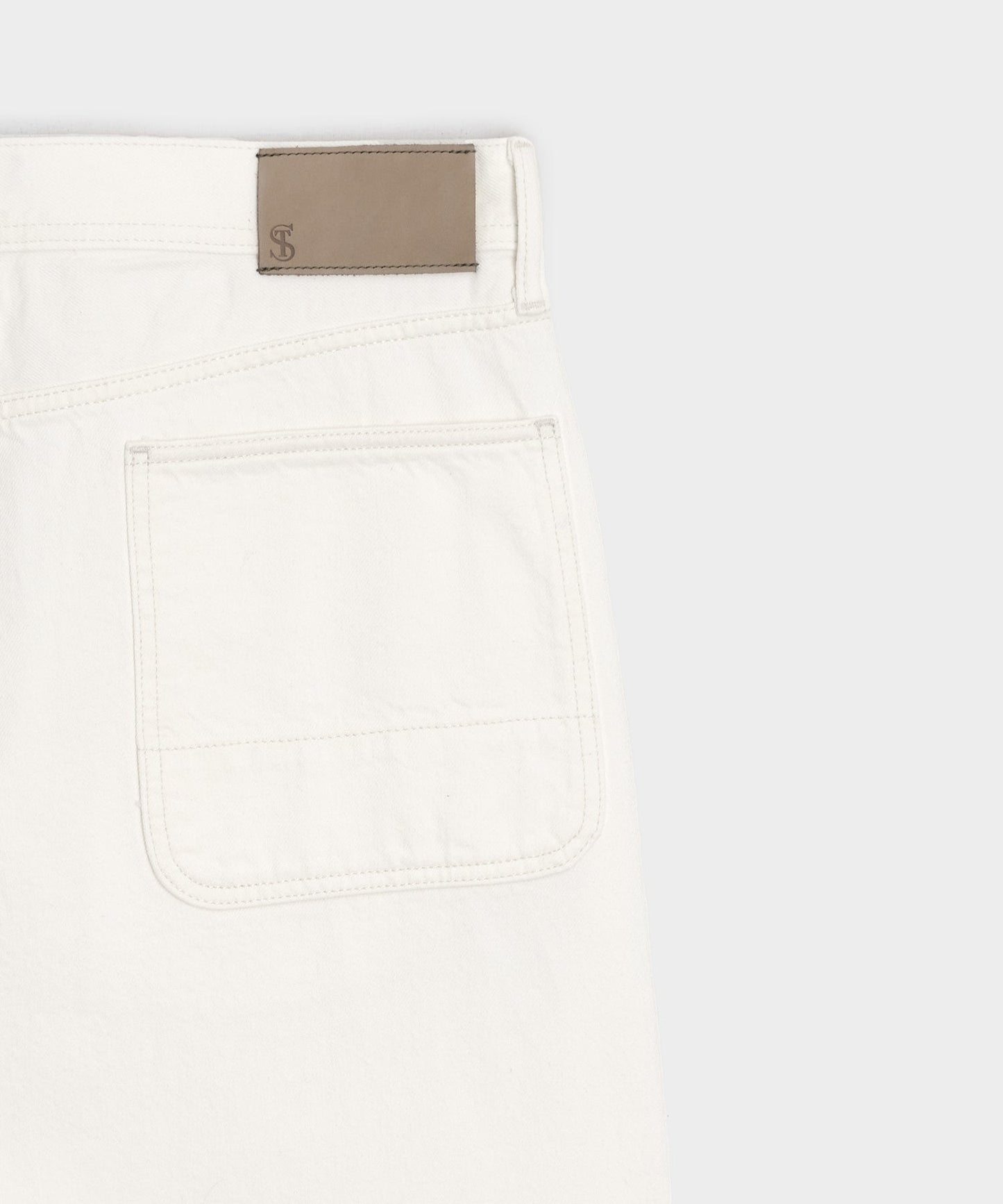 Todd Snyder Relaxed Barrel Jean in White White