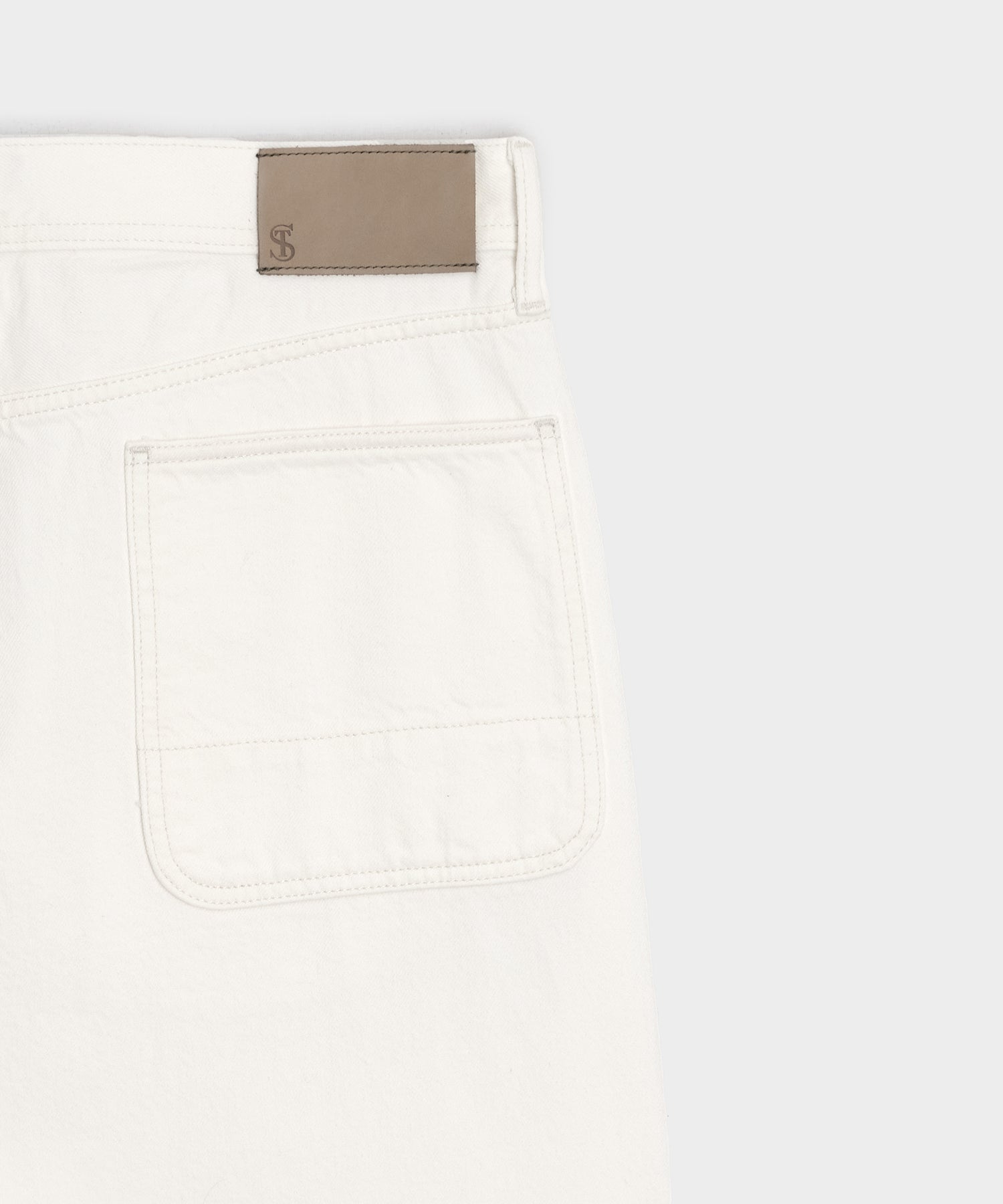 Todd Snyder Relaxed Barrel Jean in White White