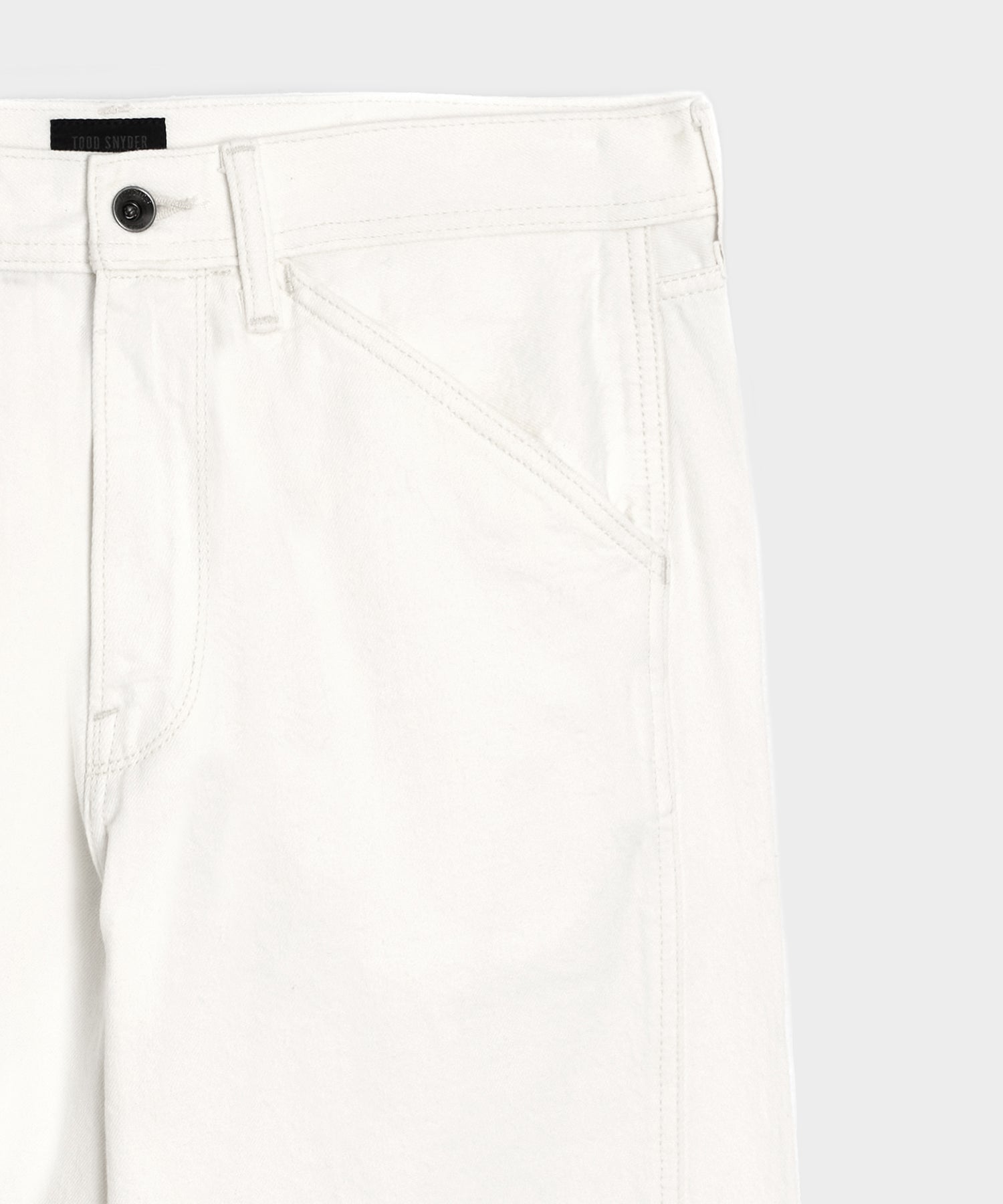 Todd Snyder Relaxed Barrel Jean in White White