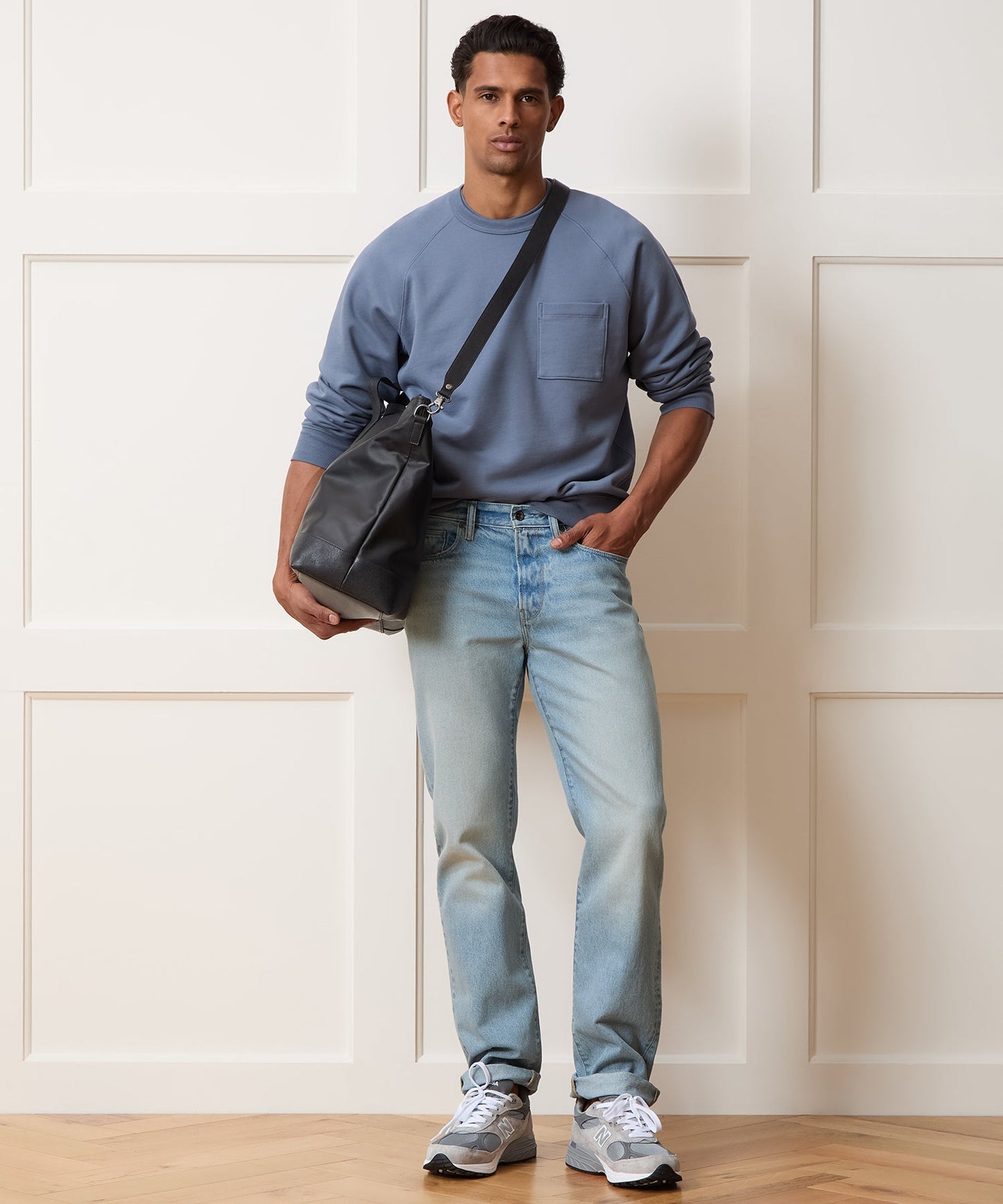 Todd Snyder Straight Fit Jean in Bleachout in Light Indigo Light Indigo