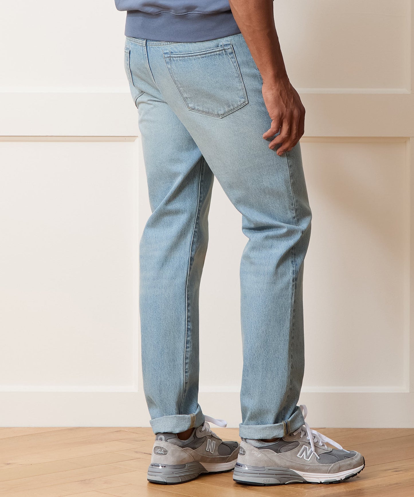 Todd Snyder Straight Fit Jean in Bleachout in Light Indigo Light Indigo