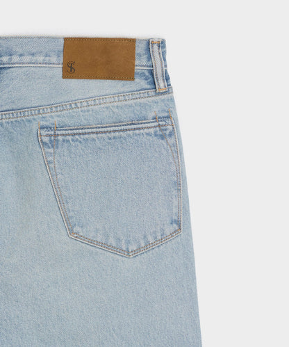 Todd Snyder Straight Fit Jean in Bleachout in Light Indigo Light Indigo