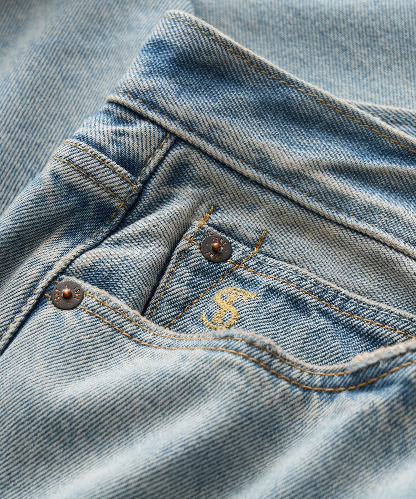 Todd Snyder Straight Fit Jean in Bleachout in Light Indigo Light Indigo