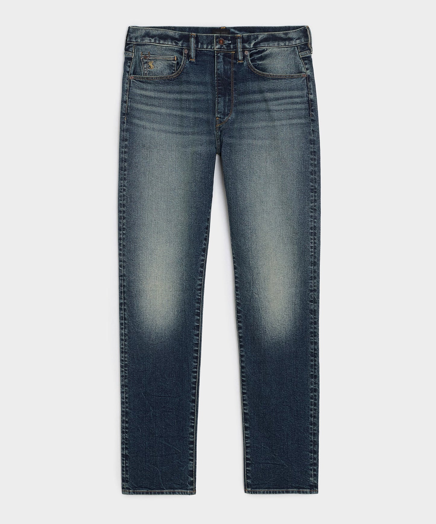 Todd Snyder High-Rise Slim Fit Jean in Medium Indigo in Medium Indigo Medium Indigo