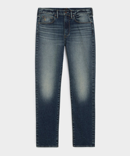 Todd Snyder High-Rise Slim Fit Jean in Medium Indigo in Medium Indigo Medium Indigo