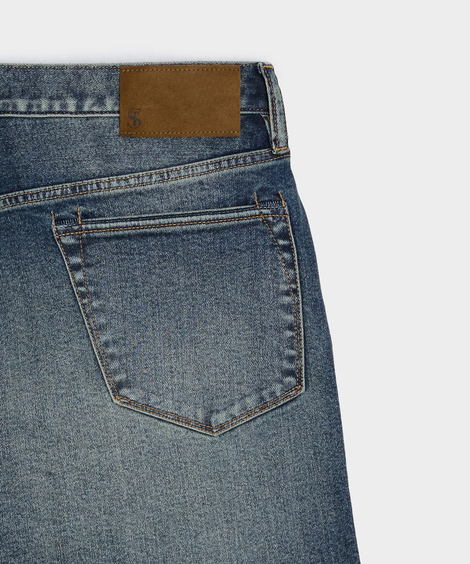 Todd Snyder High-Rise Slim Fit Jean in Medium Indigo in Medium Indigo Medium Indigo