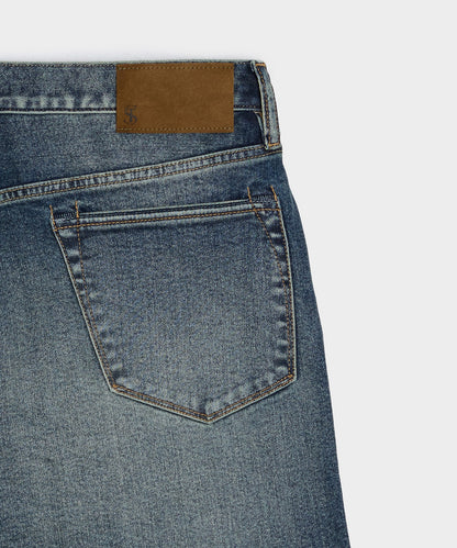 Todd Snyder High-Rise Slim Fit Jean in Medium Indigo in Medium Indigo Medium Indigo