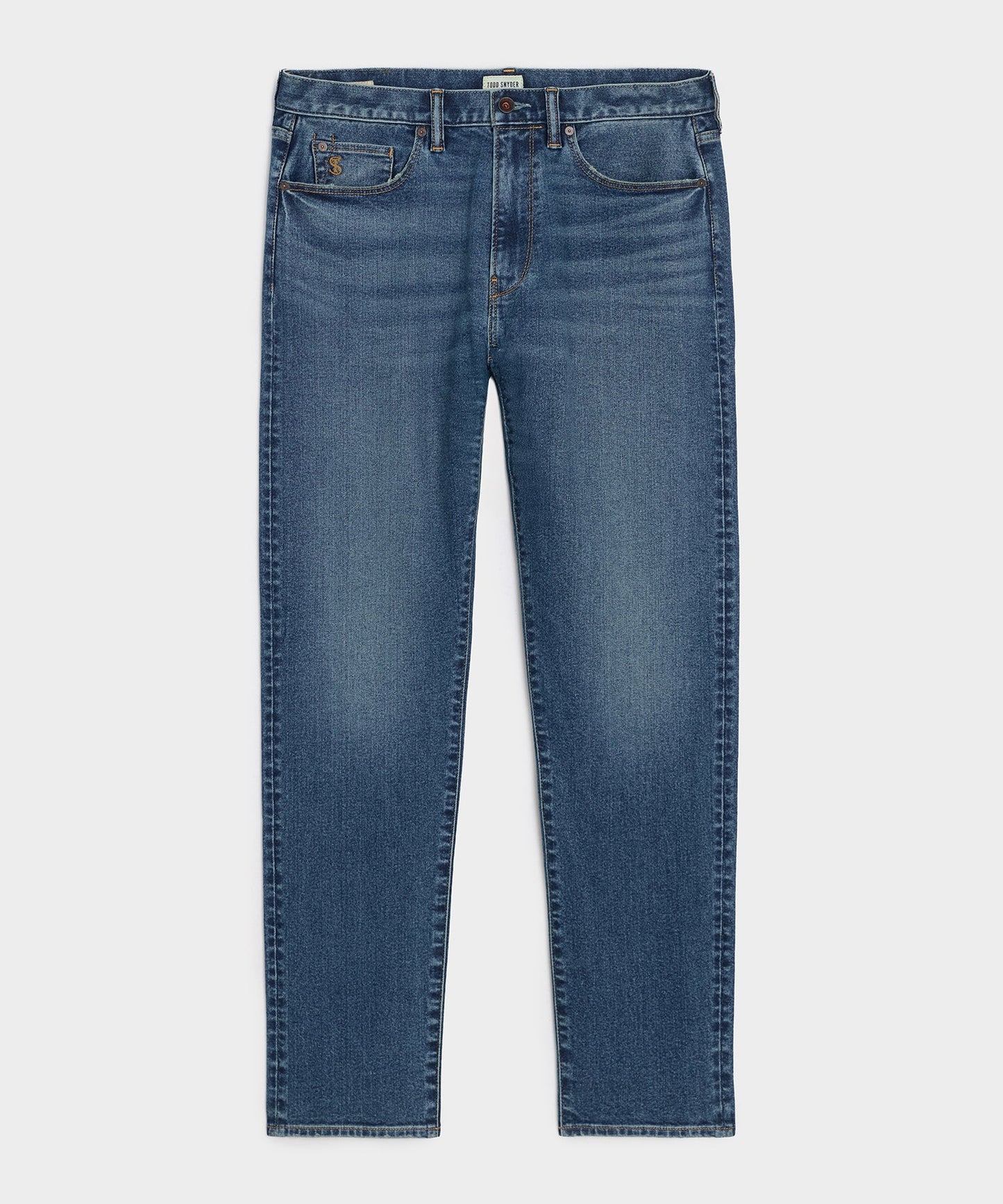 Todd Snyder Modern Slim Stretch Jean in Medium Indigo Light Indigo