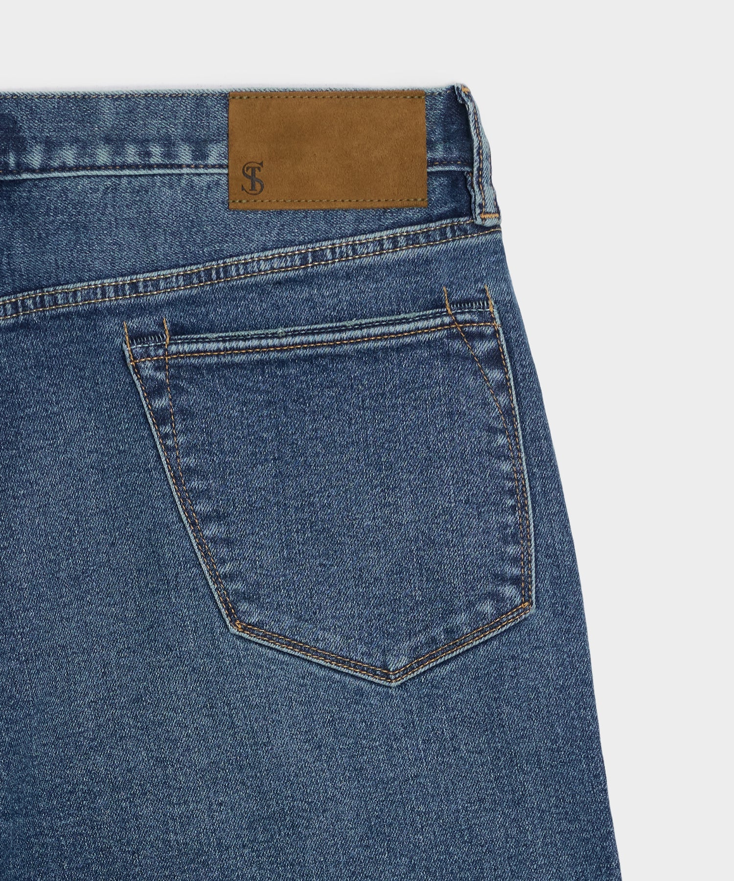 Todd Snyder Modern Slim Stretch Jean in Medium Indigo Light Indigo