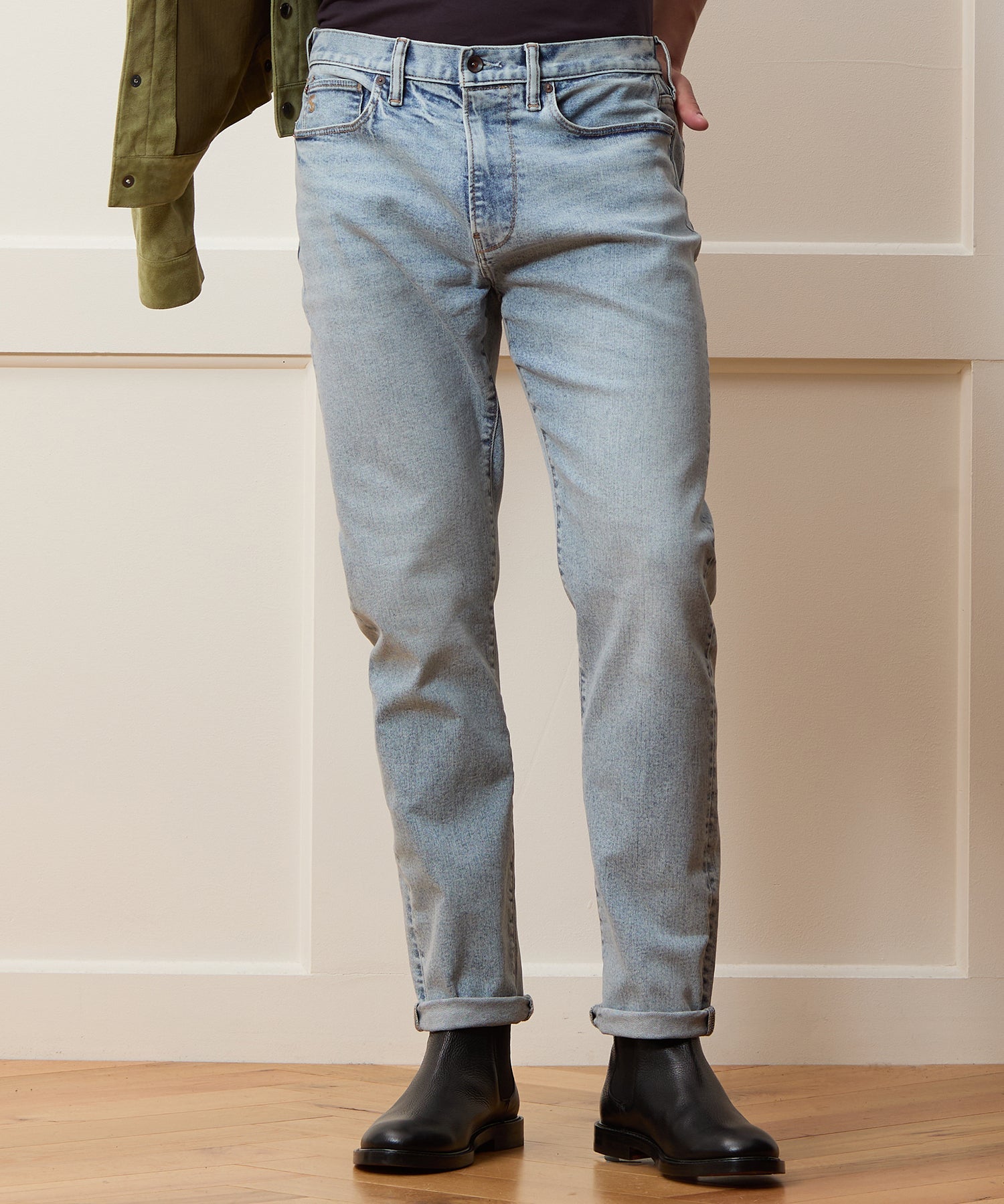 Todd Snyder Modern Slim Stretch Jean In Light Indigo Medium Indigo