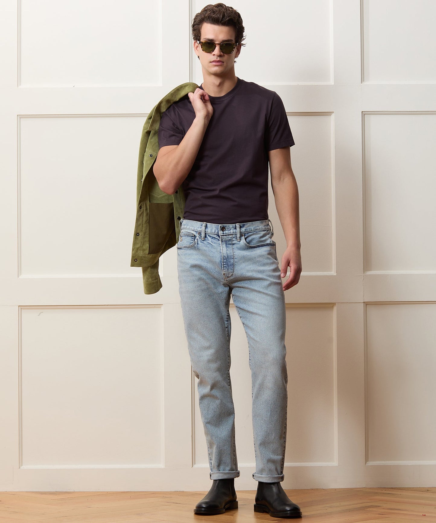 Todd Snyder Modern Slim Stretch Jean In Light Indigo Medium Indigo