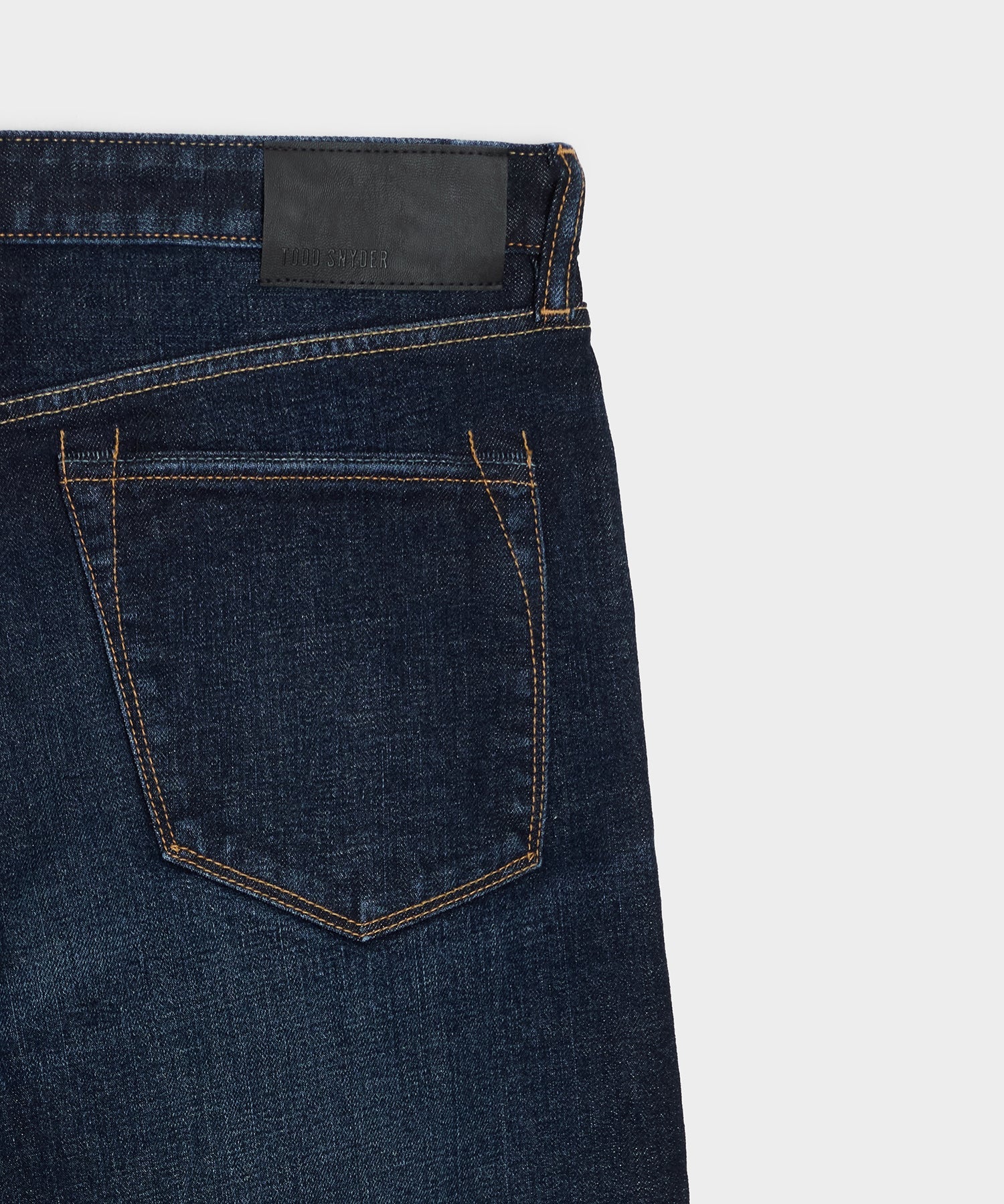 Todd Snyder Straight Japanese Selvedge Stretch Jean in Worn Indigo Dark Indigo
