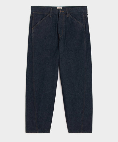 Todd Snyder Relaxed Barrel Jean in Indigo Rinse Indigo