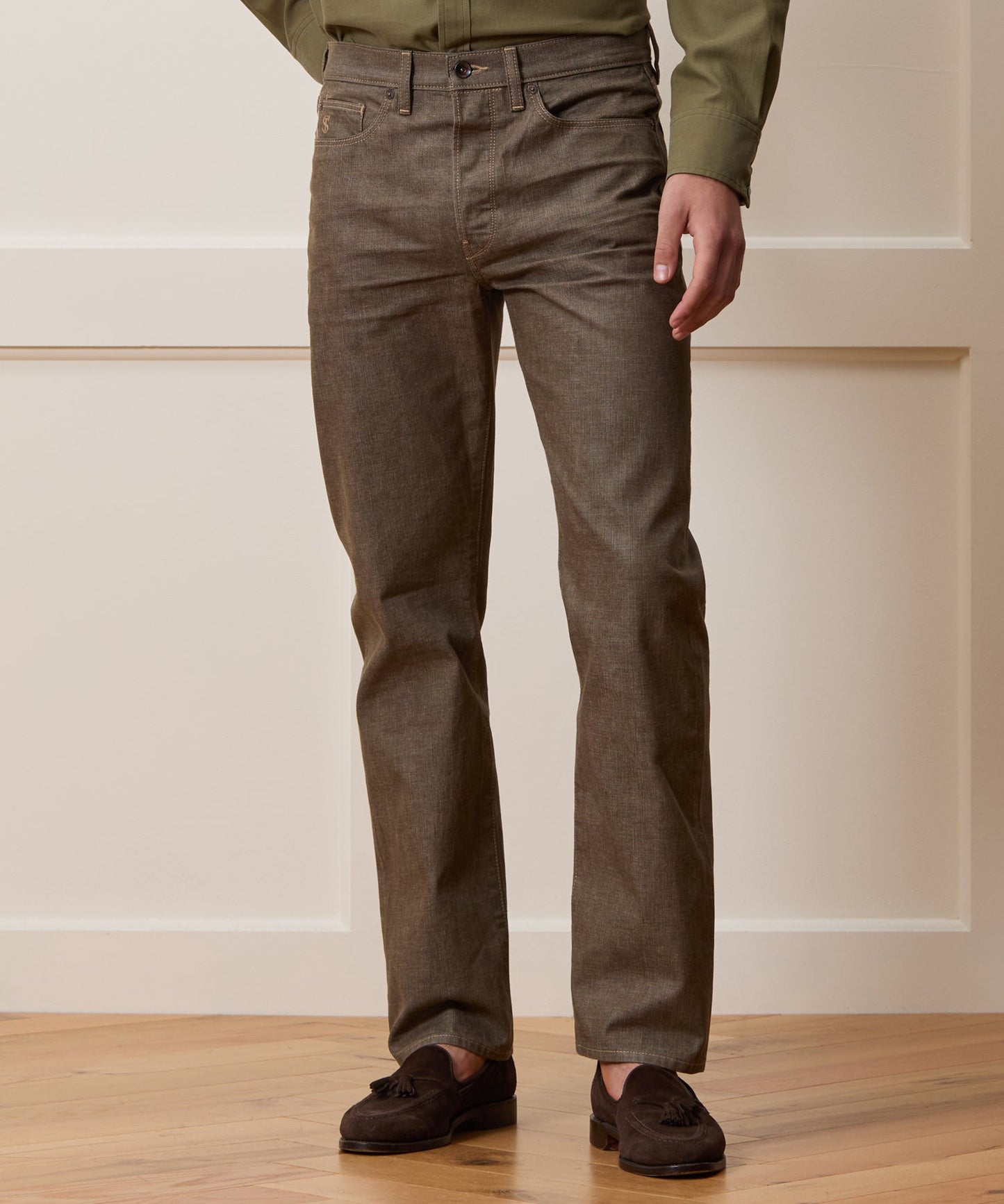 Todd Snyder Straight Fit Lightweight Japanese Selvedge Jean in Whiskey Whiskey