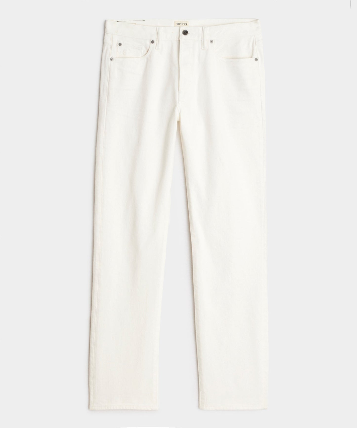 Todd Snyder Straight Japanese Selvedge Stretch Jean in White White
