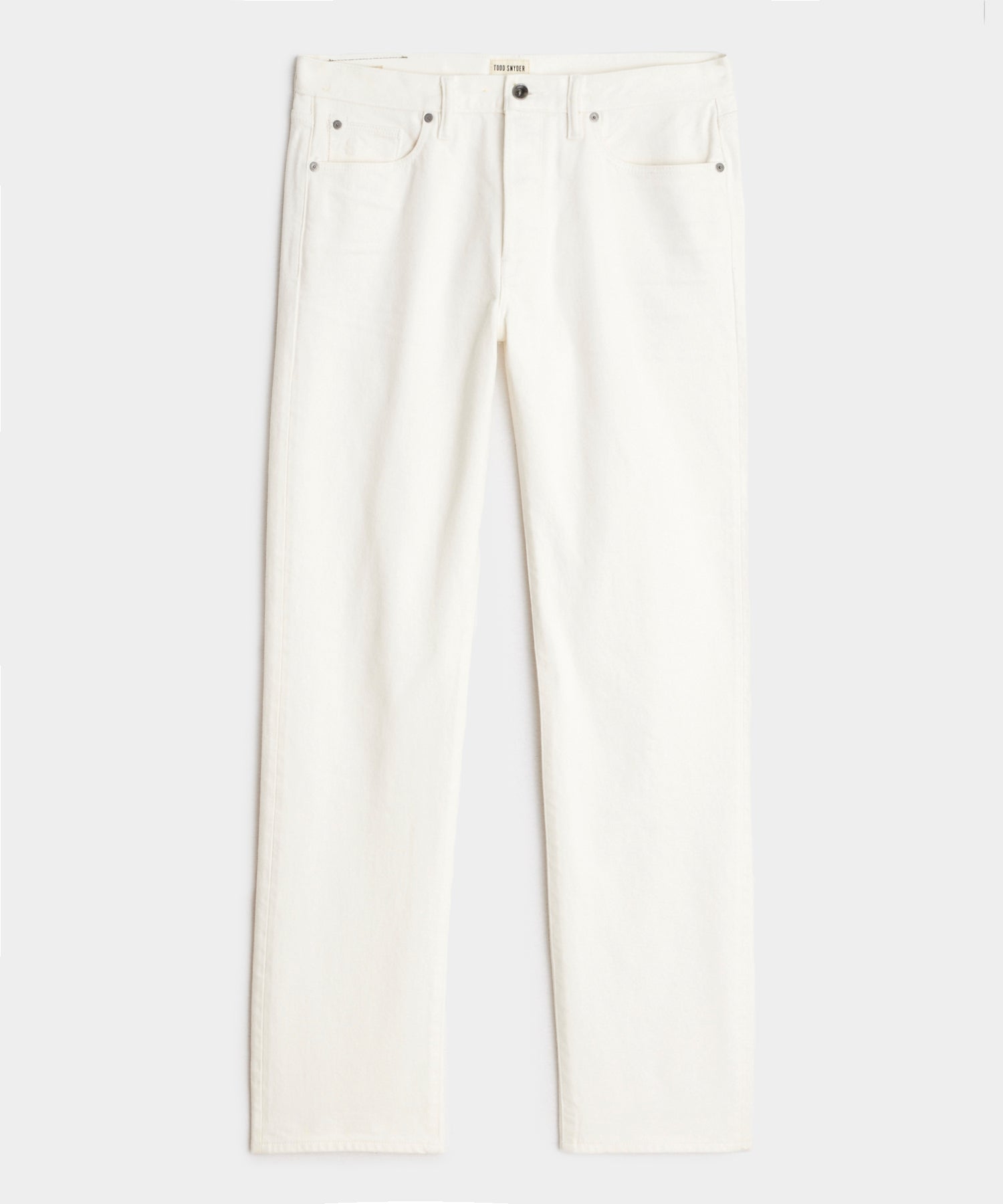Todd Snyder Straight Japanese Selvedge Stretch Jean in White White