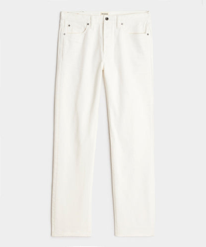 Todd Snyder Straight Japanese Selvedge Stretch Jean in White White