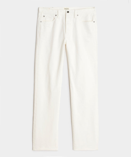 Todd Snyder Straight Japanese Selvedge Stretch Jean in White White