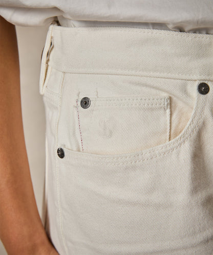 Todd Snyder Straight Japanese Selvedge Stretch Jean in White White