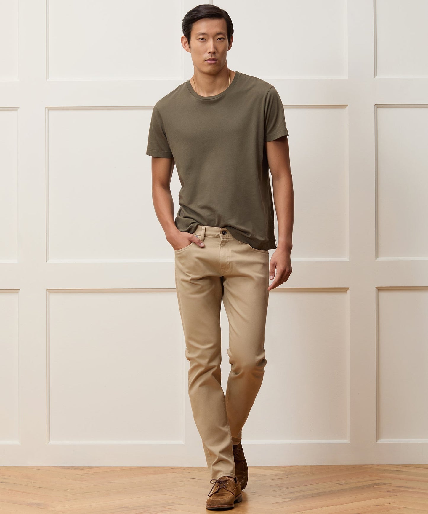 Todd Snyder Slim Fit 5-Pocket Chino in Casual Khaki Casual Khaki