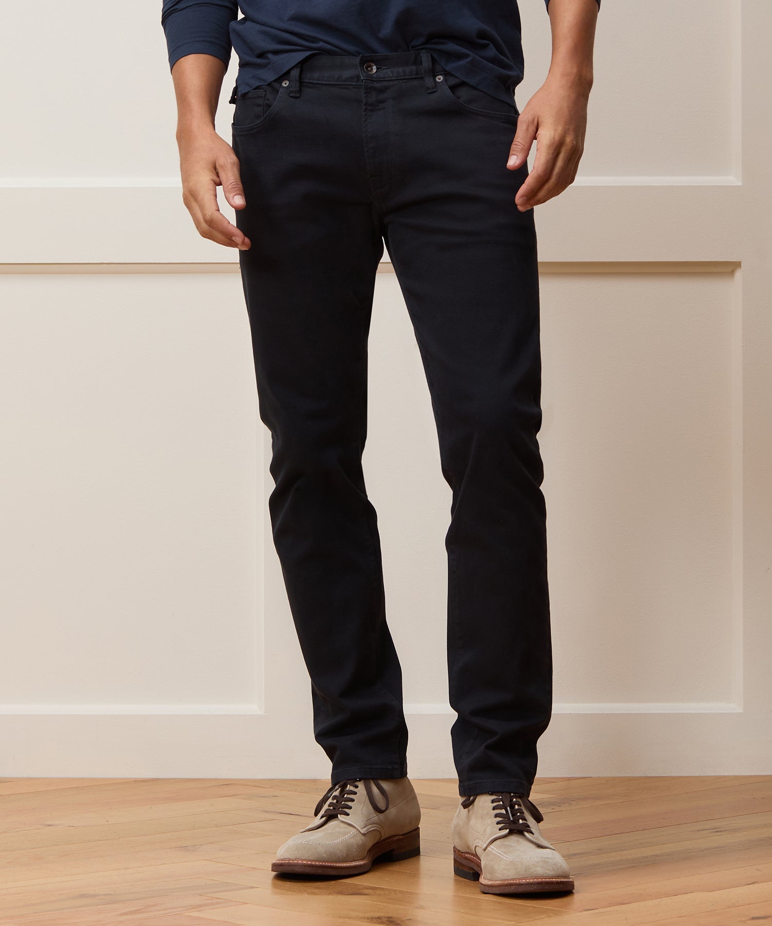 Todd Snyder Slim Fit 5-Pocket Chino in Black BLACK