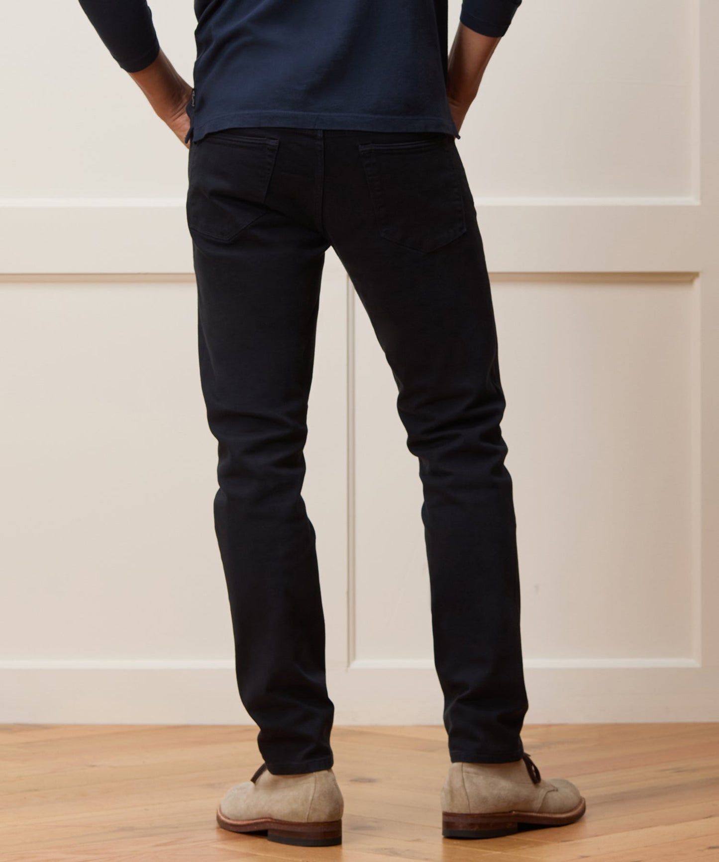 Todd Snyder Slim Fit 5-Pocket Chino in Black BLACK