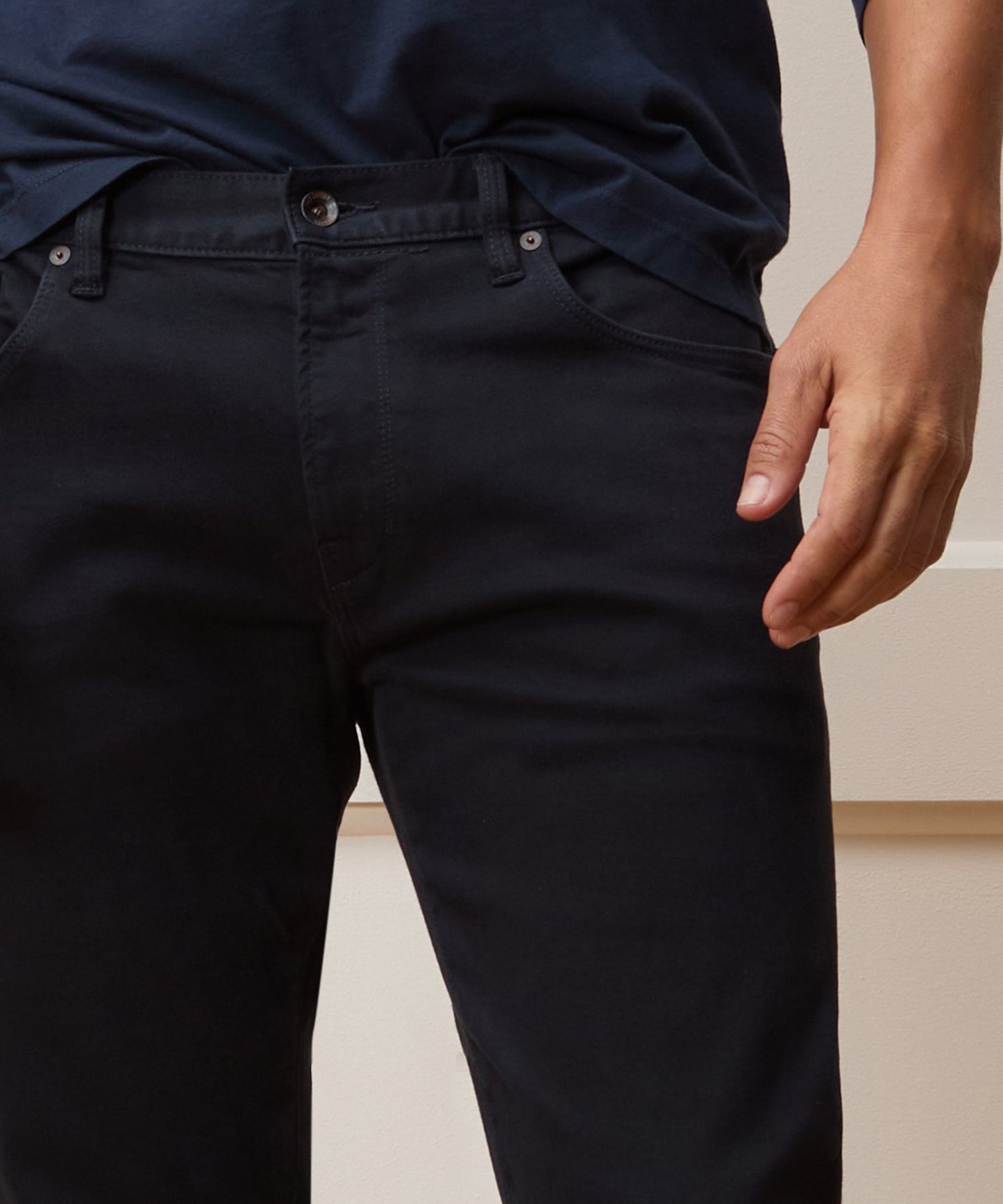 Todd Snyder Slim Fit 5-Pocket Chino in Black BLACK