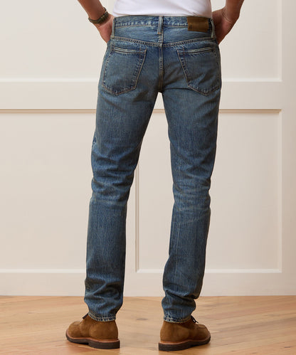 Todd Snyder Slim Selvedge Jean in Worn Wash VINTAGE INDIGO
