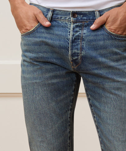Todd Snyder Slim Selvedge Jean in Worn Wash VINTAGE INDIGO