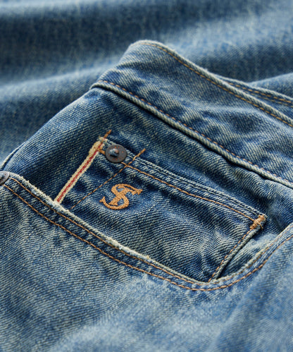Todd Snyder Slim Selvedge Jean in Worn Wash VINTAGE INDIGO