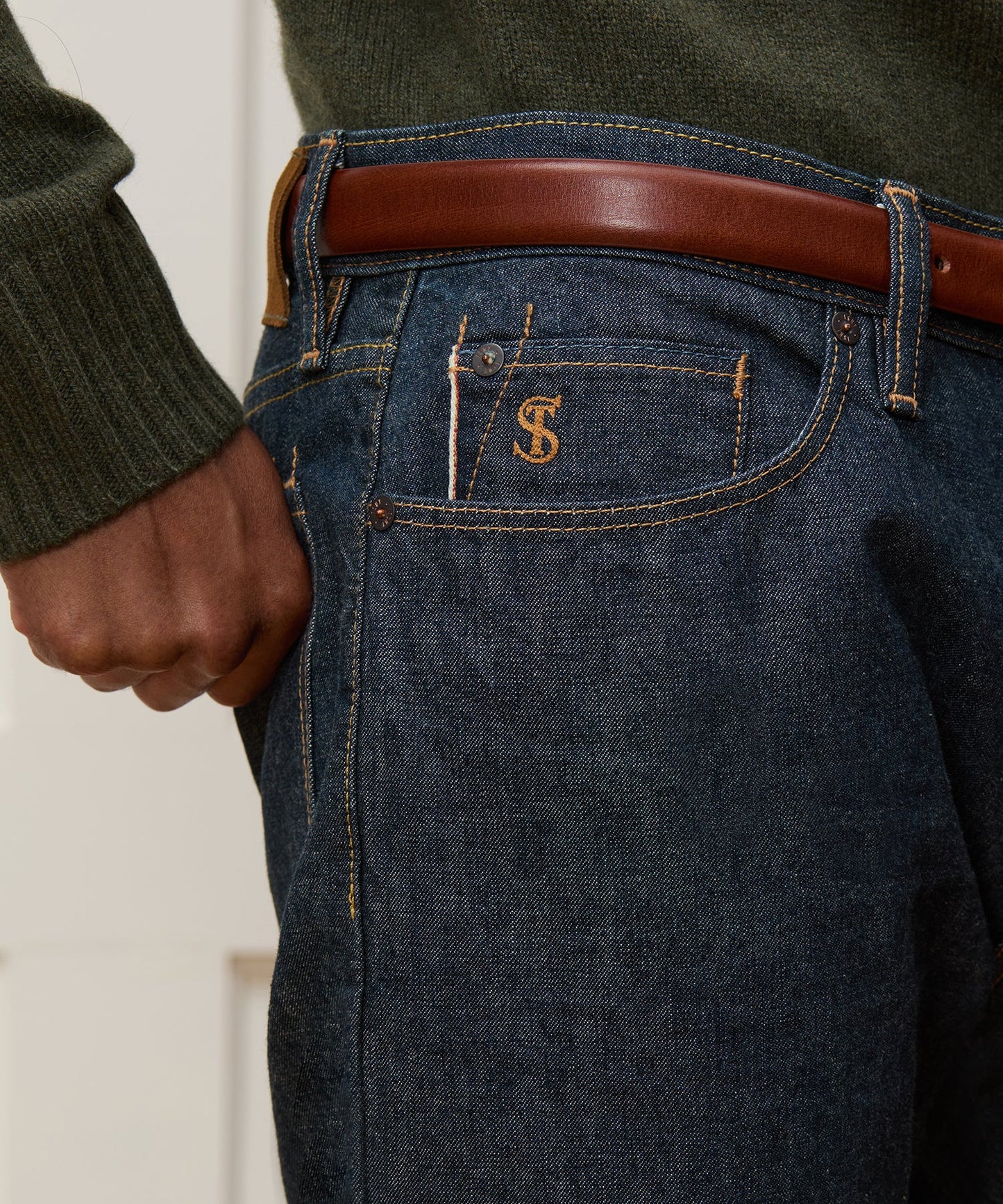 Todd Snyder Slim Lightweight Japanese Selvedge Jean in Indigo Indigo