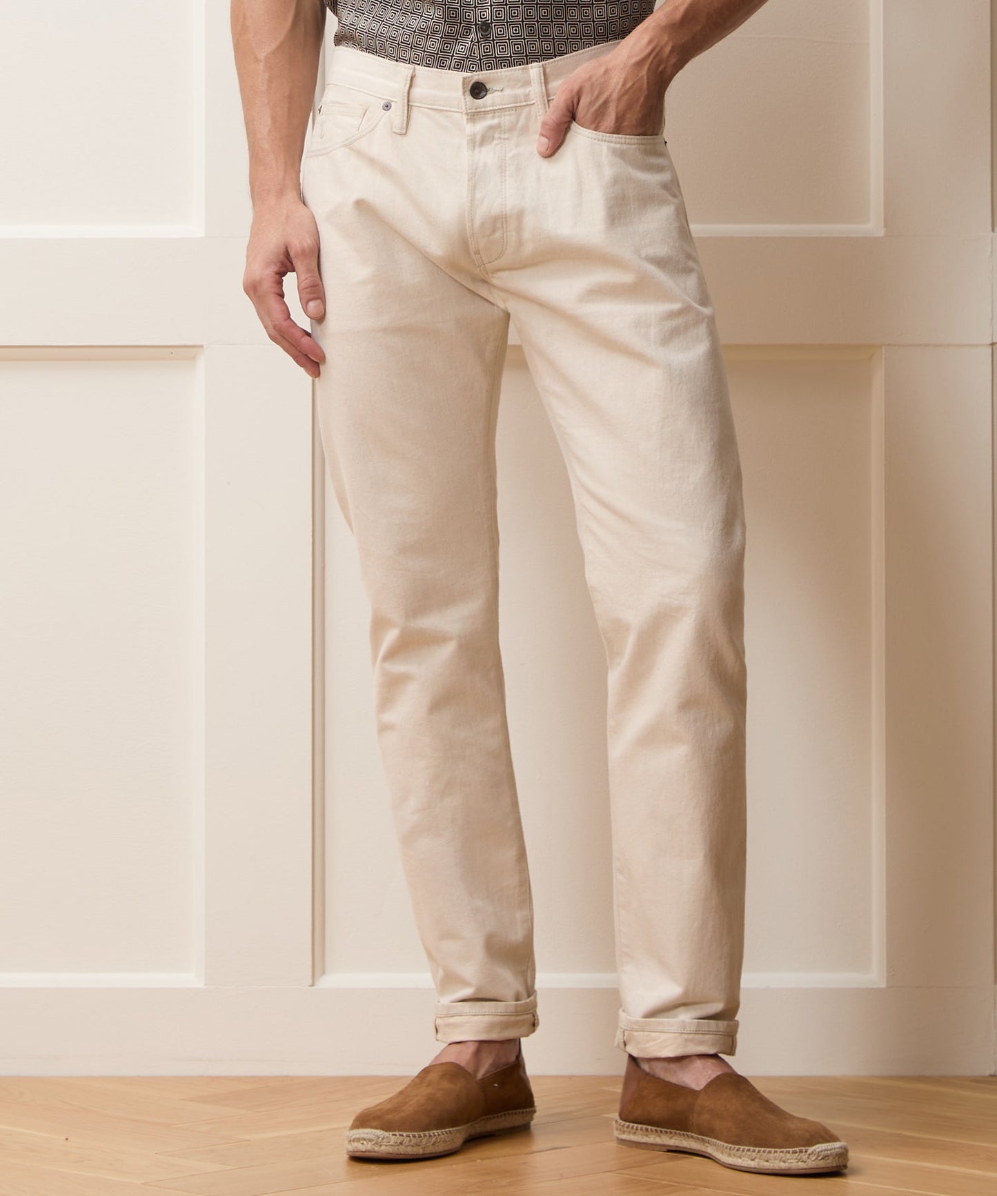 Todd Snyder Slim Lightweight Japanese Selvedge Jean in Canvas Canvas