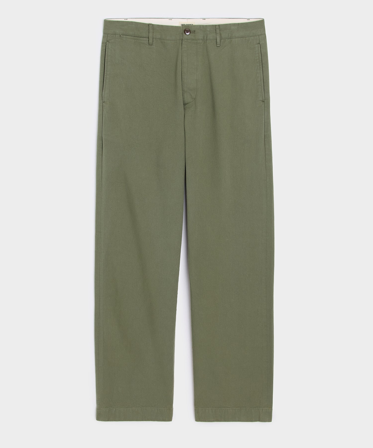 Todd Snyder Relaxed Fit Japanese Selvedge Chino in Olive Green Olive