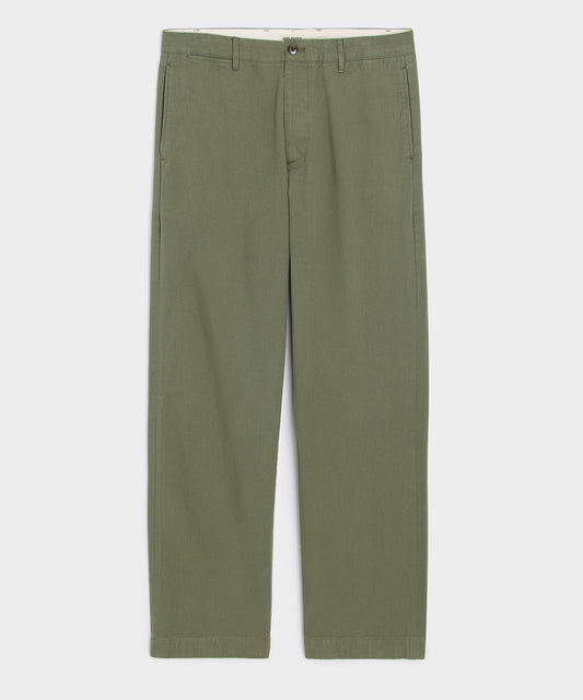 Todd Snyder Relaxed Fit Japanese Selvedge Chino in Olive Green Olive