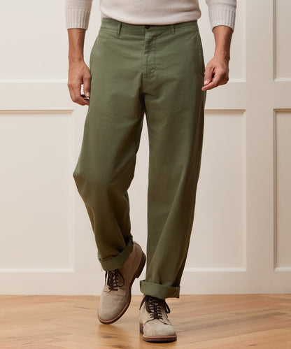 Todd Snyder Relaxed Fit Japanese Selvedge Chino in Olive Green Olive