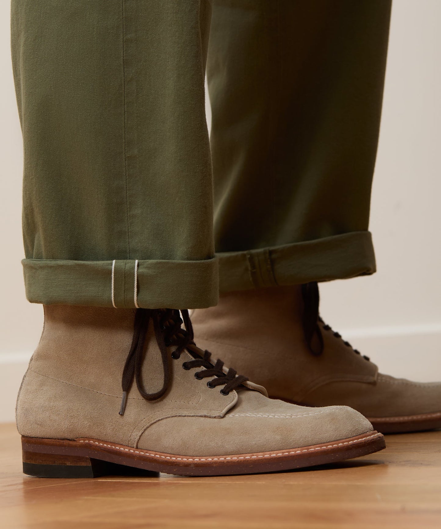 Todd Snyder Relaxed Fit Japanese Selvedge Chino in Olive Green Olive