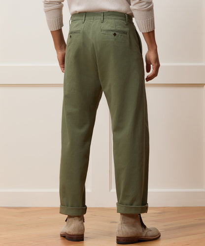 Todd Snyder Relaxed Fit Japanese Selvedge Chino in Olive Green Olive